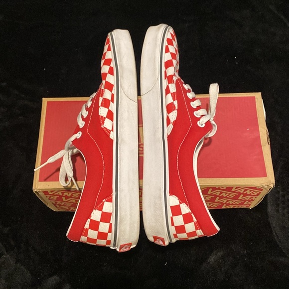 Checkerboard (Racing Red) Vans Size 10 - Picture 3 of 5